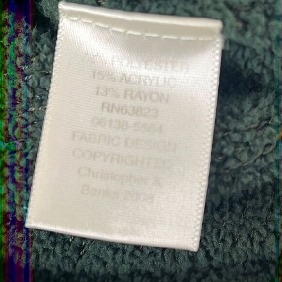 Christopher & Banks Hunter Green Hand Embroidered Winter Theme Pullover Size  XL - Picture 10 of 10